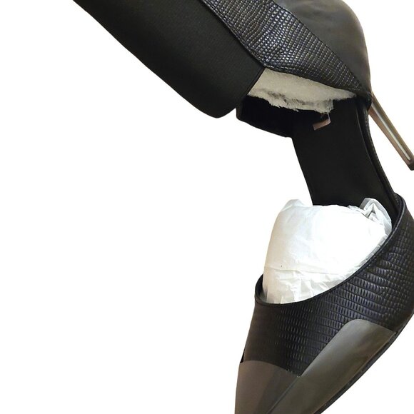 BCBGMAXAZARIA Concorde Stampede Over the Knee Black Leather Lizard Boots $695 - Picture 11 of 12